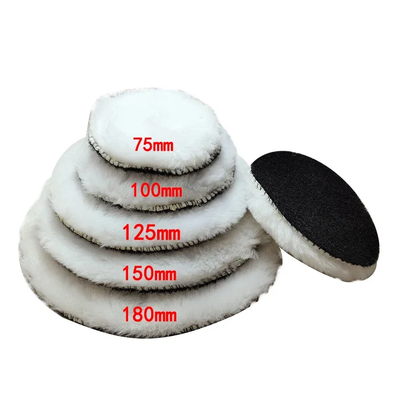 Car Polishing And Waxing Wool Mat Auto Wool Pads Paint Care Polisher Pads Wool Disc Sponge Wheel Wool Ball 3/4/5/6/7 inch