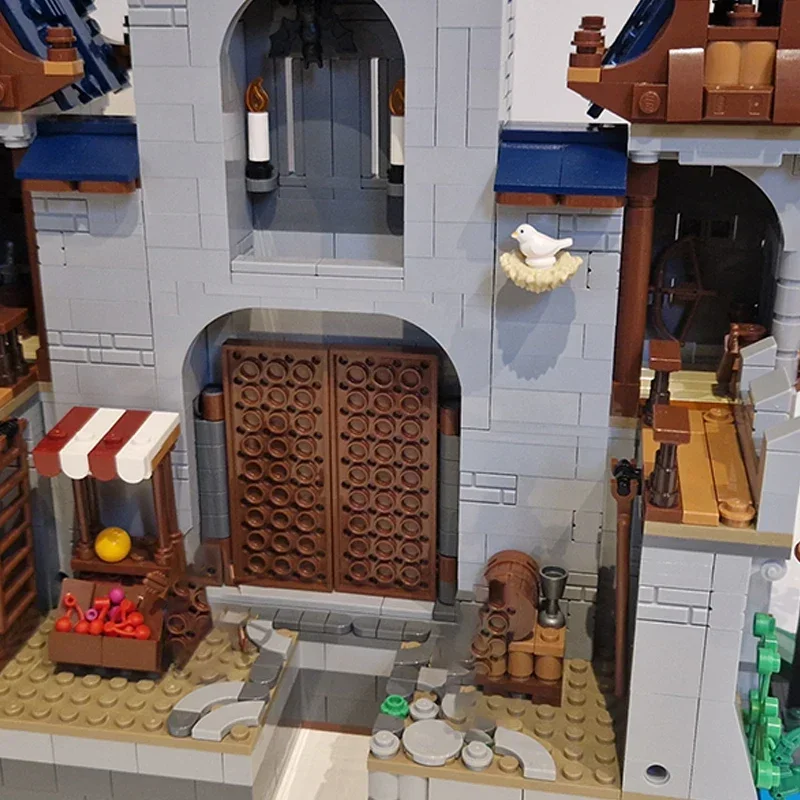 Castello medievale Modello Moc Mattoni da costruzione Tecnologia di esplorazione della fortezza Blocchi modulari Regali Giocattoli di Natale Set fai da te Assemblaggio