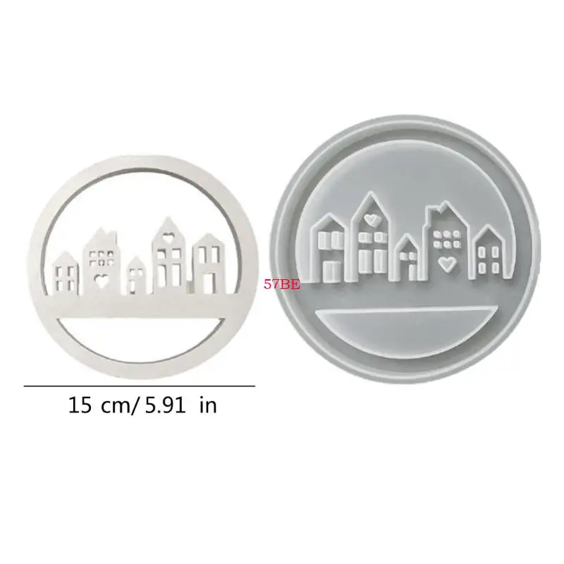 57Be Hollow House Ghilices Siliconi stampi per realizzazione decorazioni per supporto candele