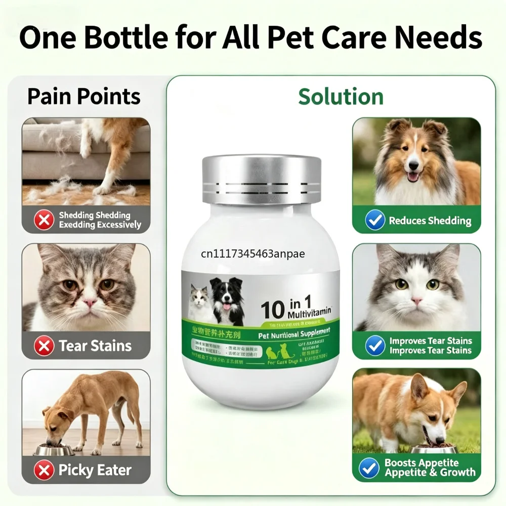 Dog Multivitamin - Promotes Healthy Skin and Coat, Supports Joint Health, Relieves Allergies and Aids Digestive Function