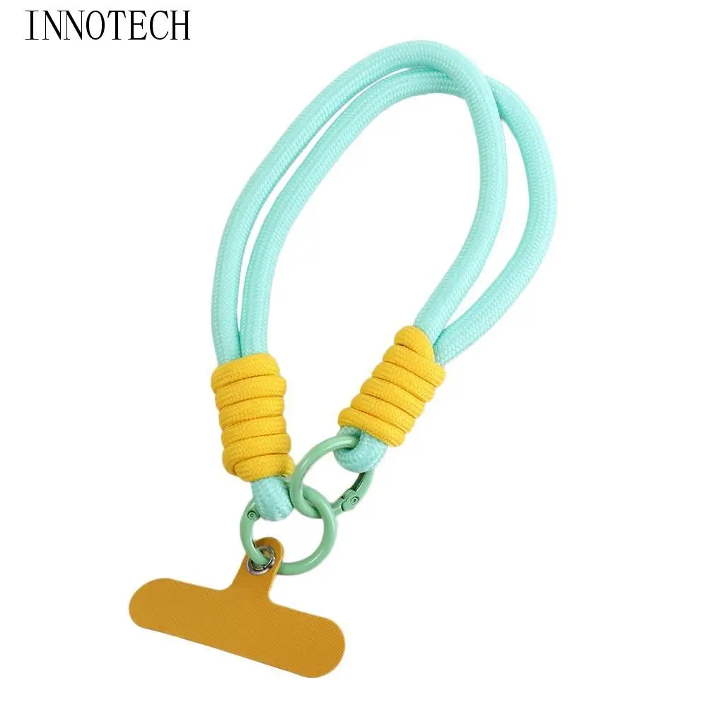 

Woven Candy Colors Phone Chain Candy Colors Iridescence Cellphone Anti-Lost Lanyard 18.5cm Dacron Phone Wrist Straps Car Key