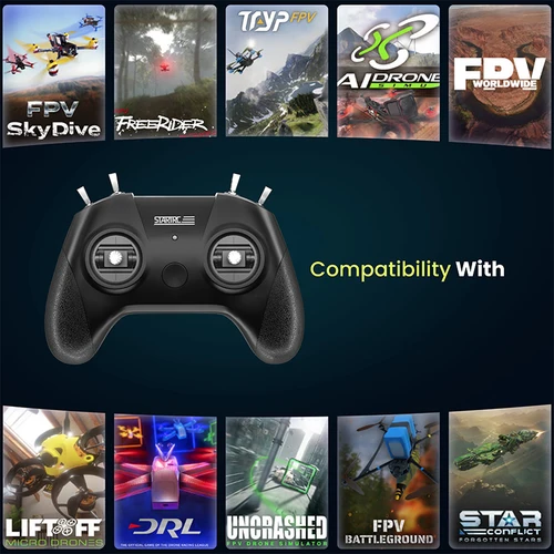 Simulador FPV, software para drones de vapor, mango de control remoto, accesorios DRL/sin golpes