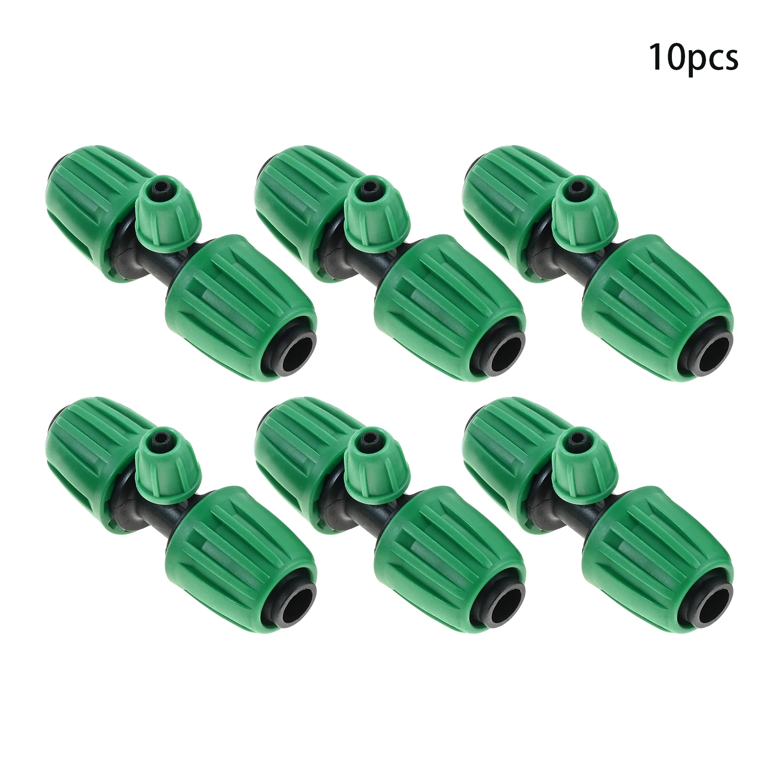 

10 шт. фитингов-тройников с зажимом и шипами 1/2" на 1/4" для капельного орошения, подходят для трубок Rain Bird Raindrip 1/2"