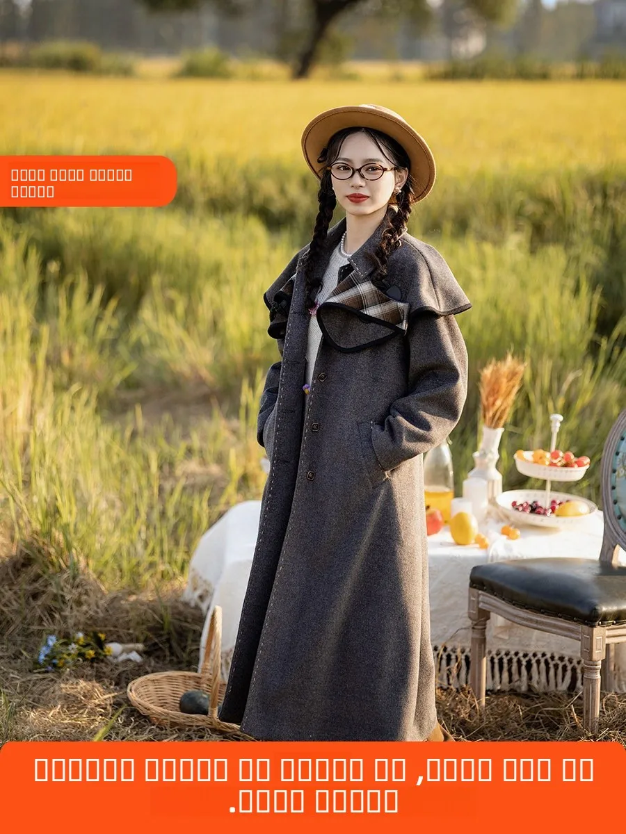 

Женское шерстяное пальто London Fog Original Briti Sle с хлопковой подкладкой, с регулируемой талией, осенне-зимнее, длинное, для повседневной носки, модное