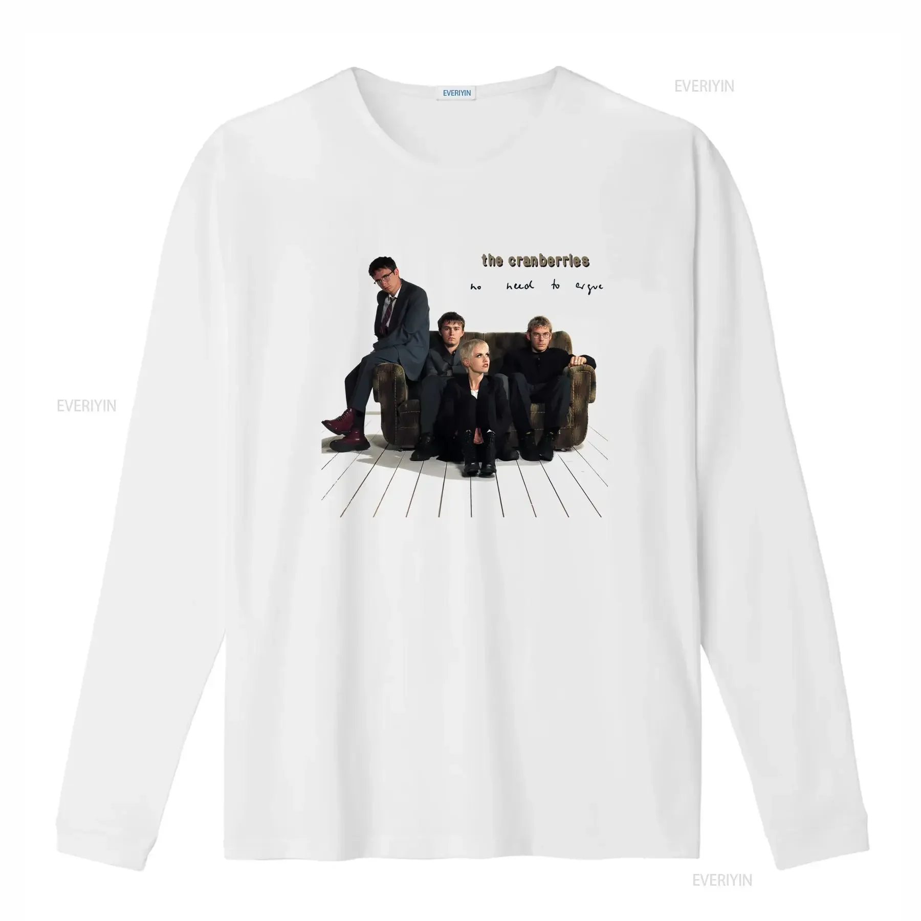 Rare The Cranberries Cotton  White S 2345XL T Shirt TMB382 vintage Washed Stylish homme Breathable Comfortable Unisex Soft