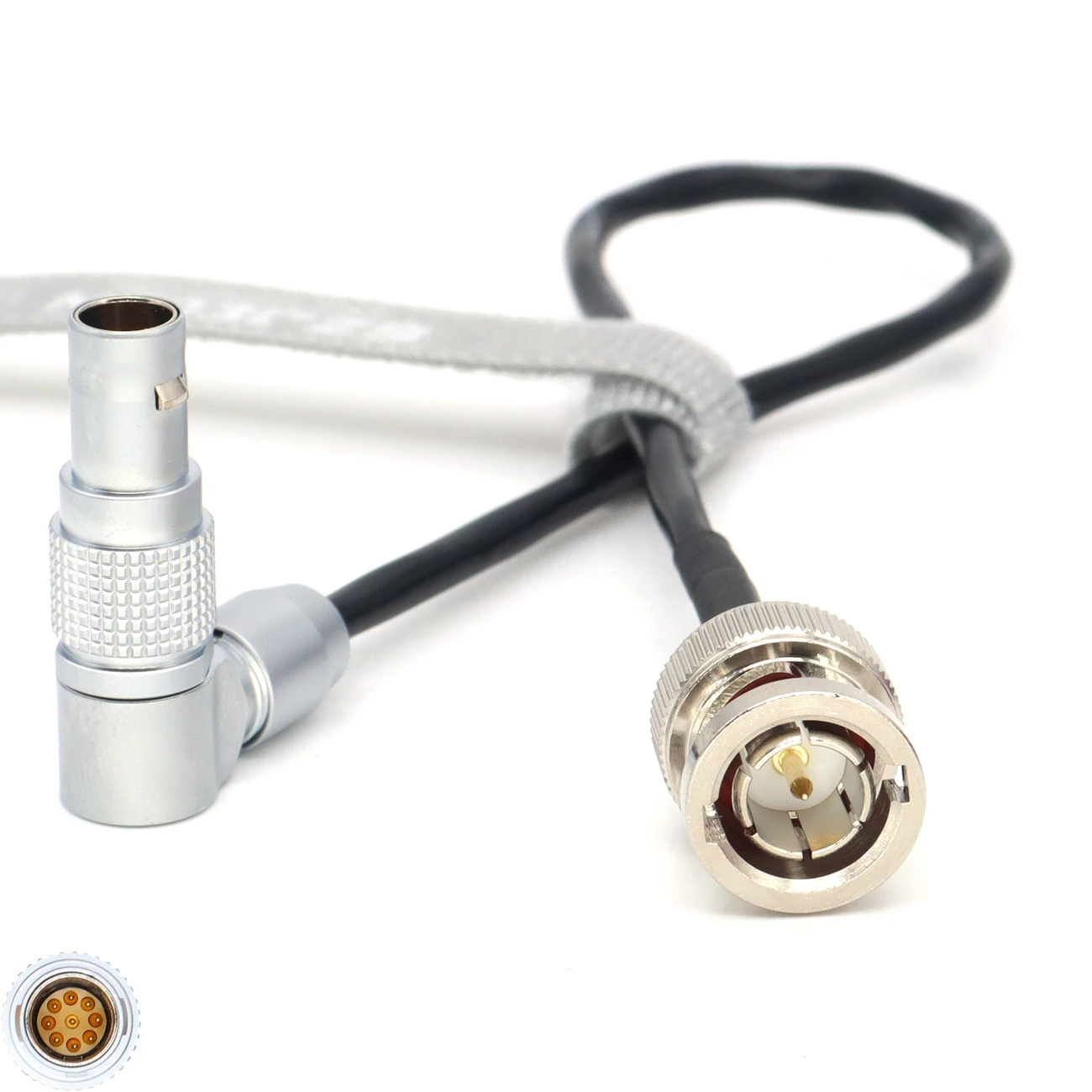 Timecode Cable BNC Male to Red Komodo EXT 9Pin Male Right Angle for Sound Device