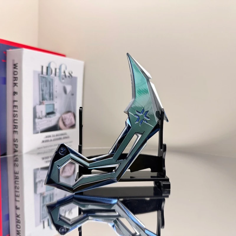 16 cm/6,29 Zoll Valorant Leuchtversionen VCT Range Klauenmesser mit Holster Katana Messer Metall Waffenmodell Ornamente Junge Spielzeug Geschenke