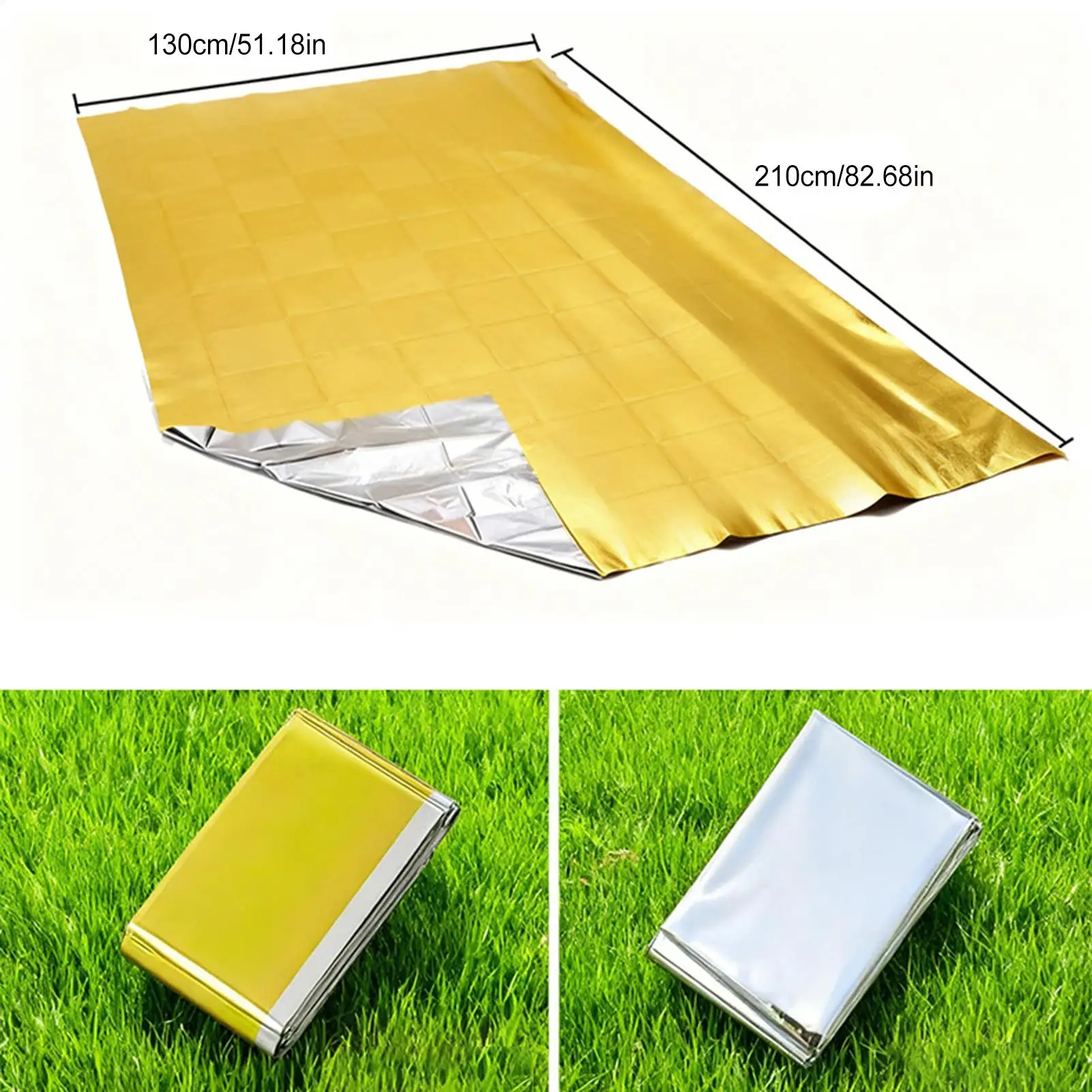 Space Blankets Survival Reflective Foil Outdoor Supplies 130x210cm Thermal Safety Blanket for Outdoor Camping Travel Climbing view 5