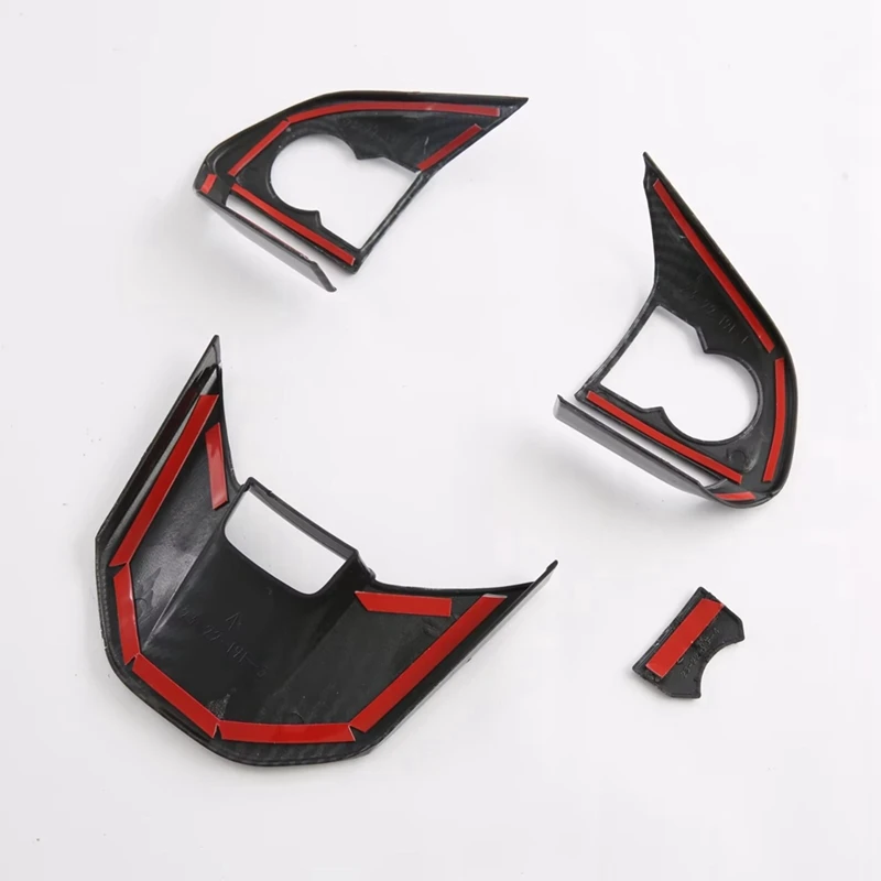 Steering Wheel Switch Buttons Cover Steering Wheel Frame Trim Interior Carbon Fiber For Toyota Veloz 2022-2024