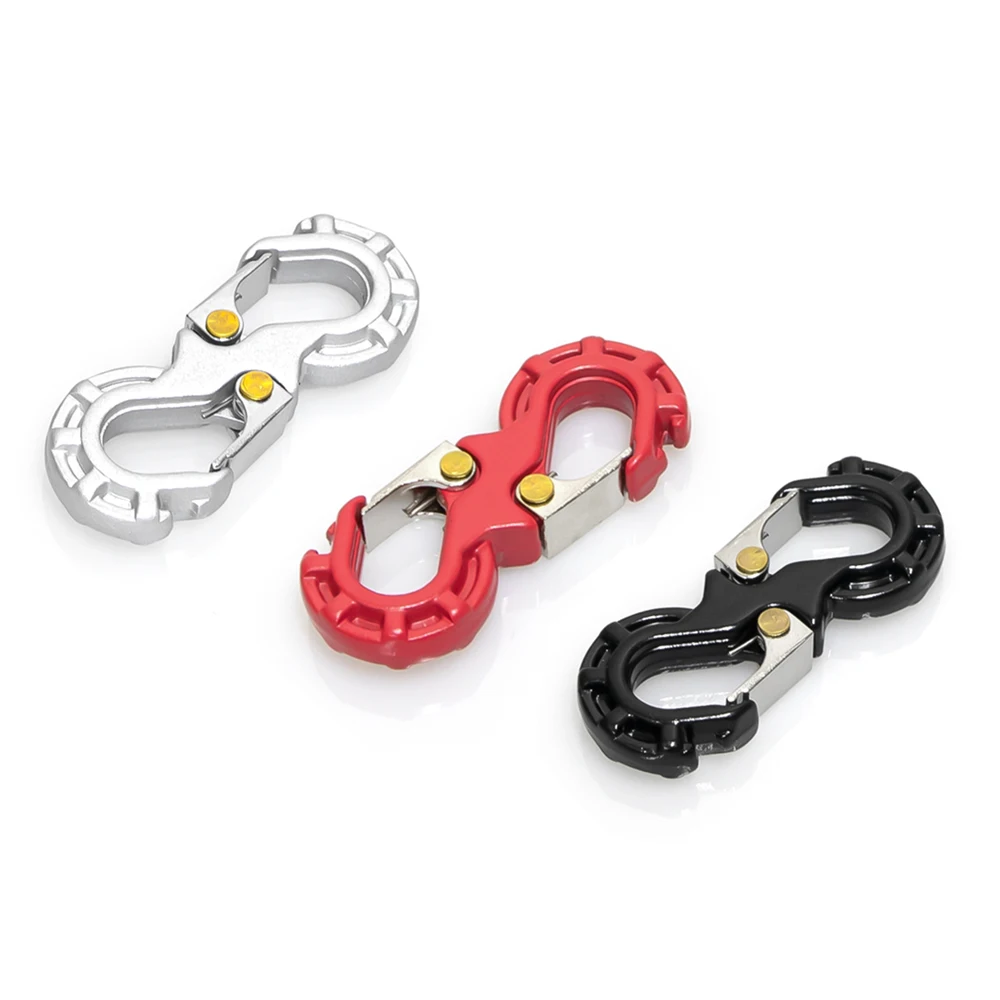 HFLRC Metal Dual S-Hook Spring Clip Coupler for 1/10 RC Crawler TRX4 SCX10 Tow Rope Link Quick Connect Recovery 35mm