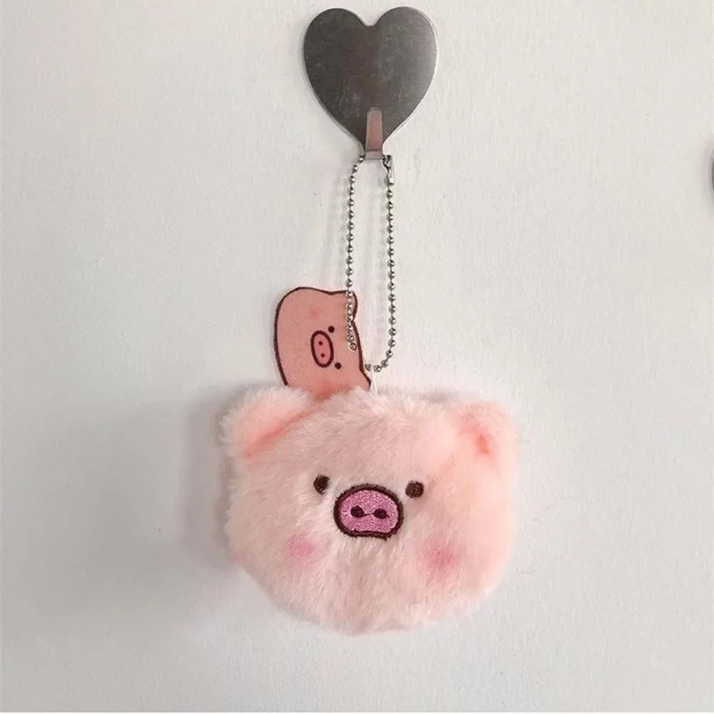 New Bentoy Pig Plush Pink Soft Coin Purse Accessories Cute Kawaii Student Bag Accessories Korea Ins Children Key Ring Brooch