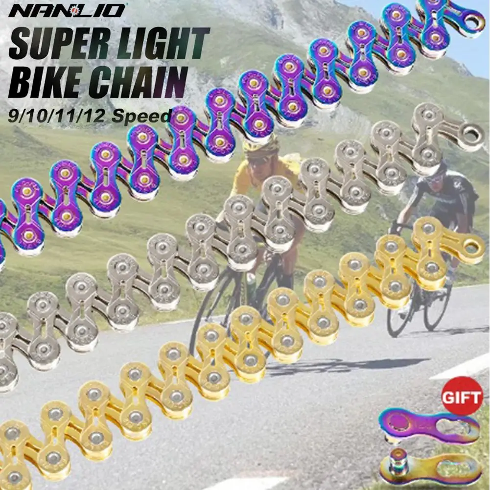 

Bicycle Chains 8/10/11/12 Speed Ultra-light Colorful Hollow Mtb Bike Road Bike Chains Cycling Accessories