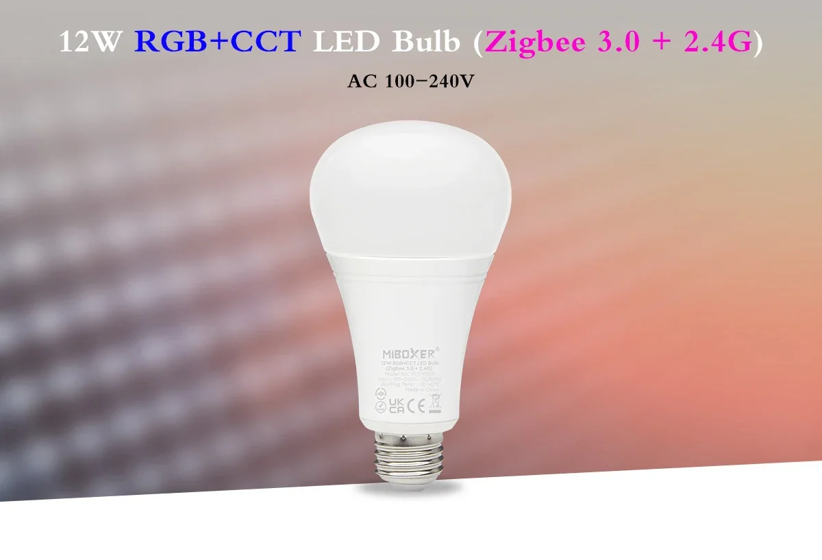 lampada led zigbee e27 12w rgb cct can 24g rf wi fi sem fio smart phone app controle de voz ac 110v 220v miboxer 30 01