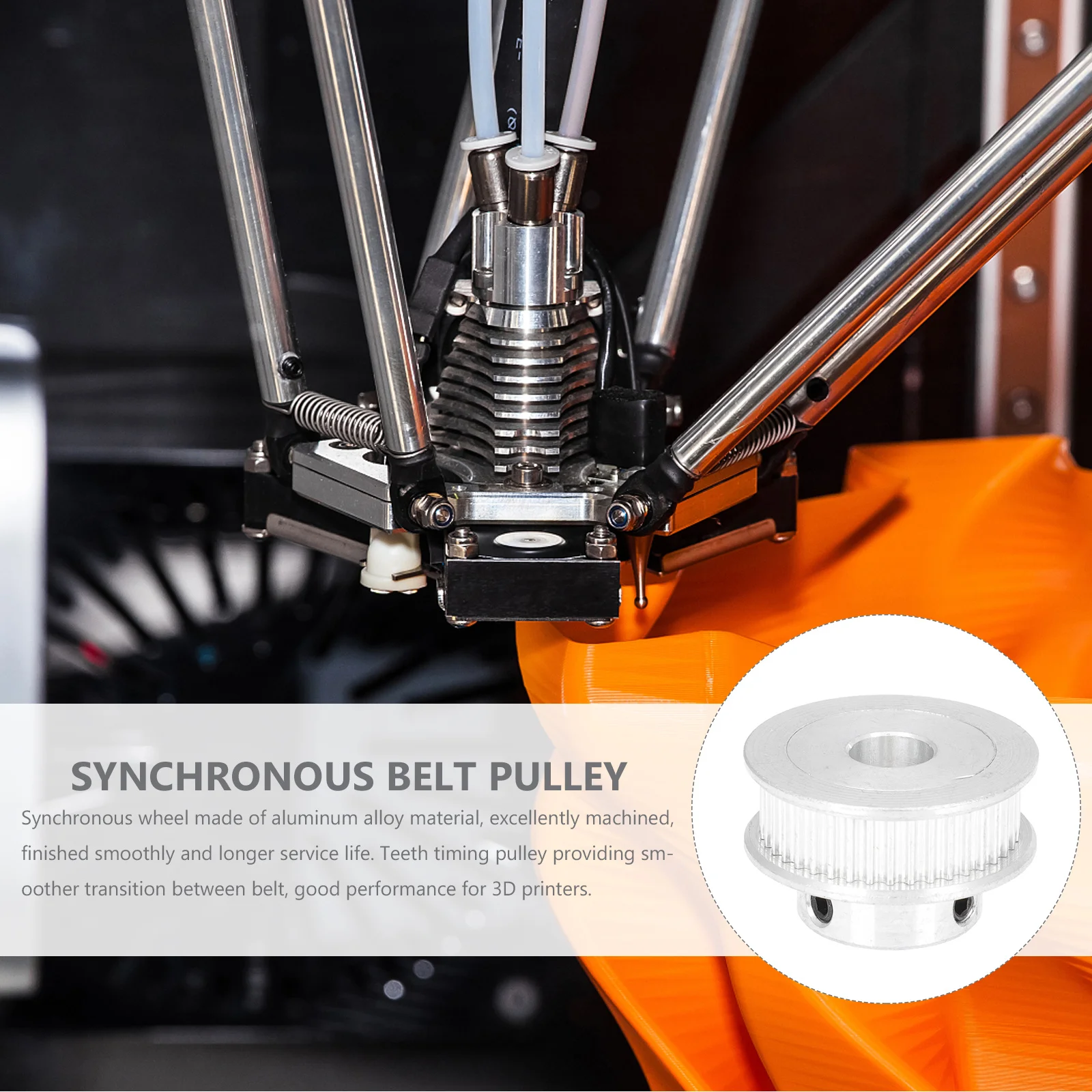 2Pcs 3D Printer Synchronous Wheel Aluminum Alloy Timing Belt Pulley Smooth Transition Linear Motion Positioning Cnc Milling