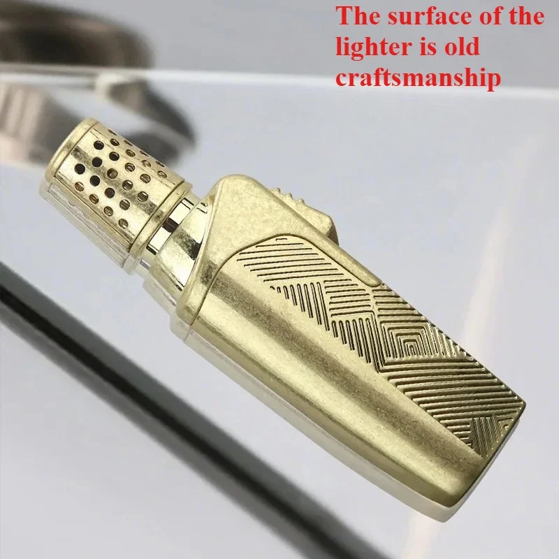 Baicheng Qingxuan No. 1 direct-rush windproof lighter with elegant men's gift visual vent window inflatable cigarette lighter