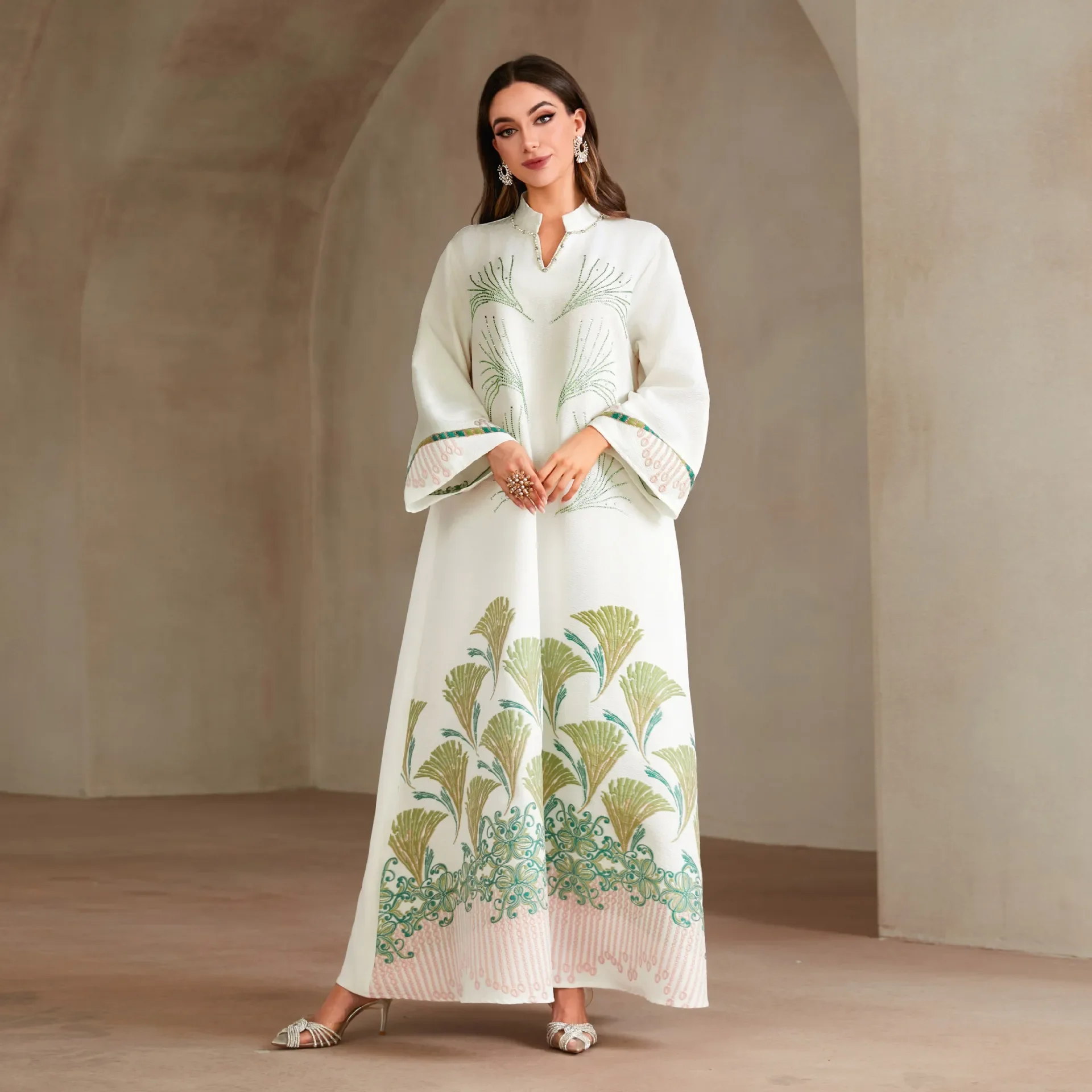 

Дубайская Абайя-Кебая-Джеллиба (Джеллаба) для женщин, праздничное мусульманское платье, исламская одежда, турецкий кафтан, марокканский женский наряд