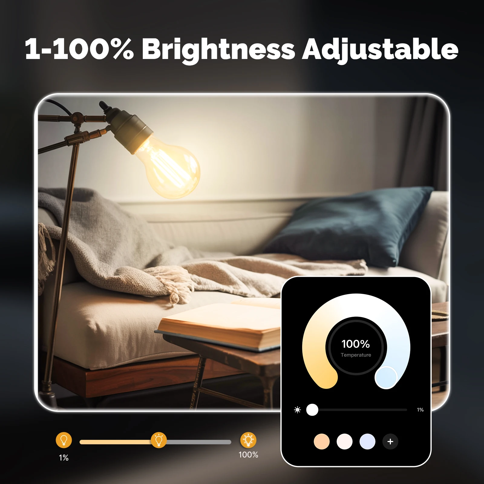 MOES E27 7W ZigBee Tuya bombilla de filamento LED inteligente 806Lm ajustable blanco regulable estilo Vintage funciona con la aplicación Alexa Google Home