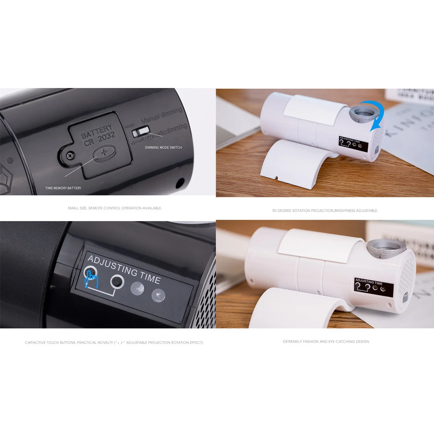 

MARQ цифровые светодиодные проекционные настольные часы, бесшумный пульт дистанционного управления, настольный проектор с циферблатом, настенные часы для гостиного, черный, вилка стандарта США