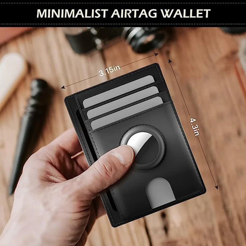 For Airtag case wallet leather Men Wallet RFID Anti-theft Slim ID Credit Card Tracker Card Holder High Quality Fashion Money Bag