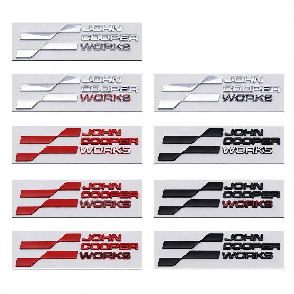 3D Metal JCW Emblem Badge Decal Sticker for Cooper S Countryman Clubman John Cooper Works Front Grille Car Accessories