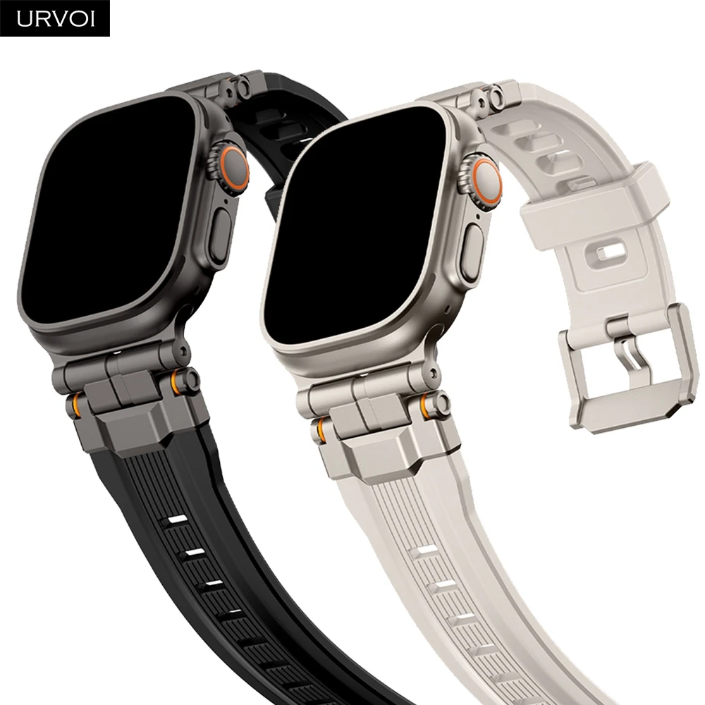 

URVOI Strap for Apple Watch Ultra 2 series 10 9 8 7 6 SE Transcendence silicone band for iWatch durable fine adapter 46mm 49mm