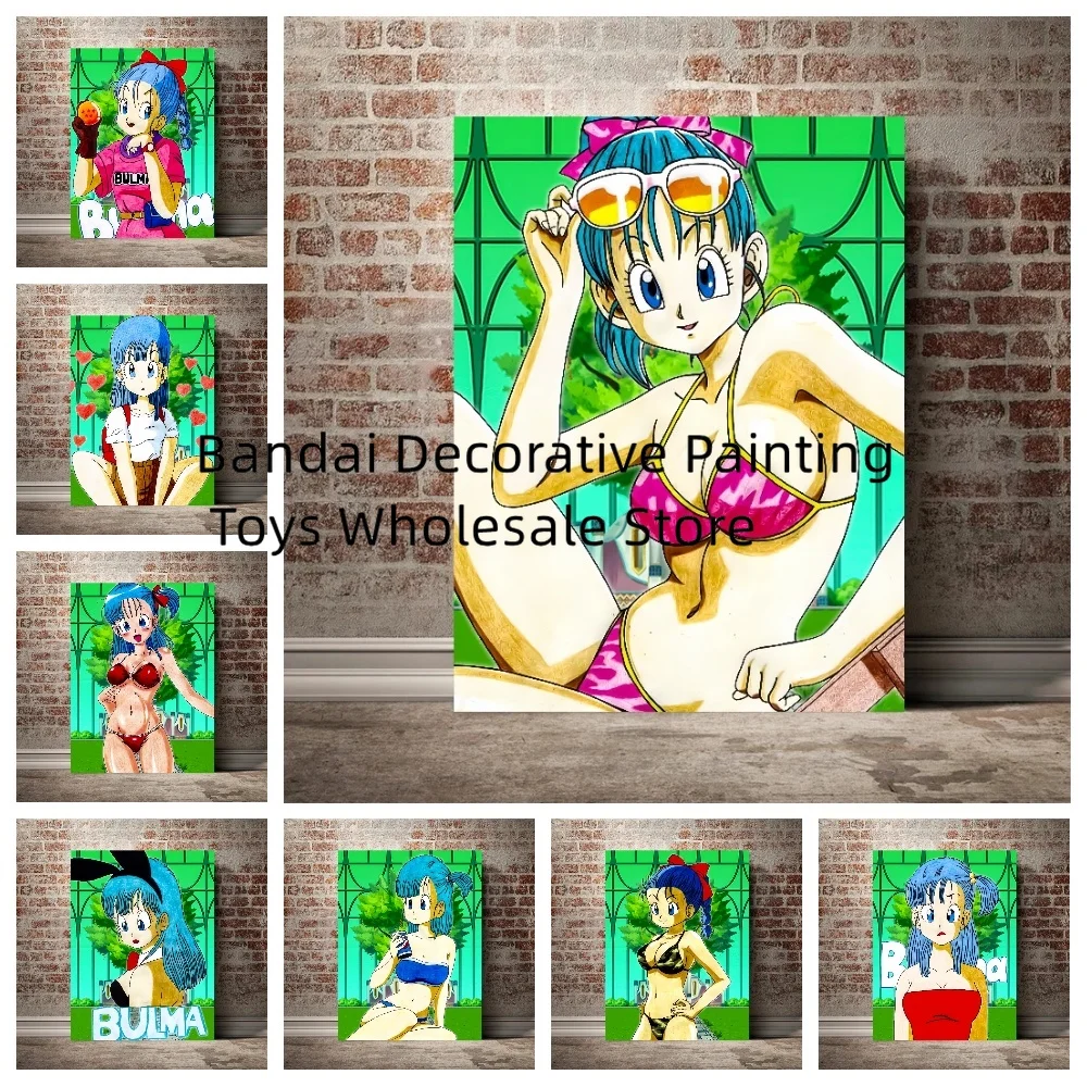 

Classic Cartoon Dragon Ball Anime Peripheral HD Poster Canvas Print Figures Bulma Wall Art Picture Home Decor Background Gifts