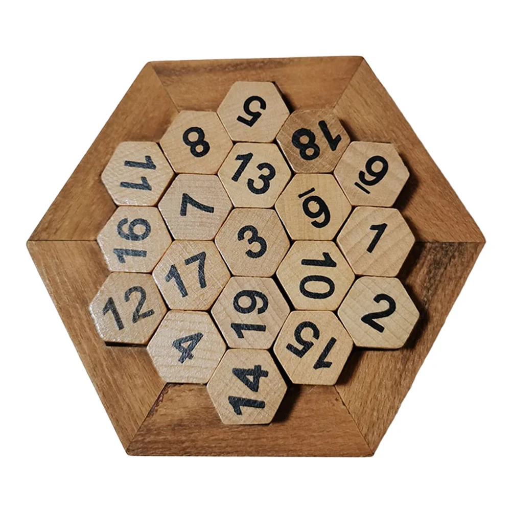 مجموعة واحدة من ألغاز الأرقام التعليمية الخشبية للأطفال، تطوير التعلم المبكر، التدريب على التفكير المنطقي المعرفي