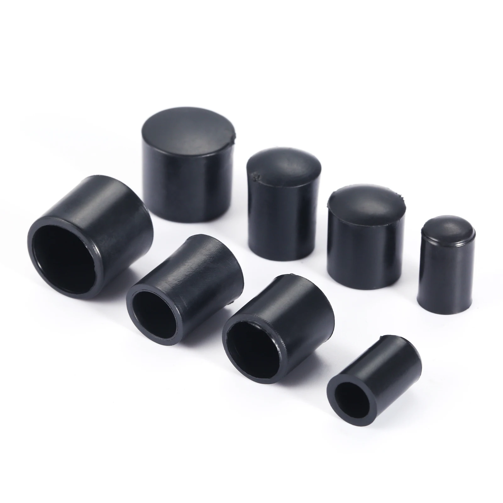 

50Pcs Rubber Screw End Cap Cover Tube Hub Thread Protector Push-fit Threaded Cap 6/8/10/12mm Furniture Leg Bolt Chair Table Feet