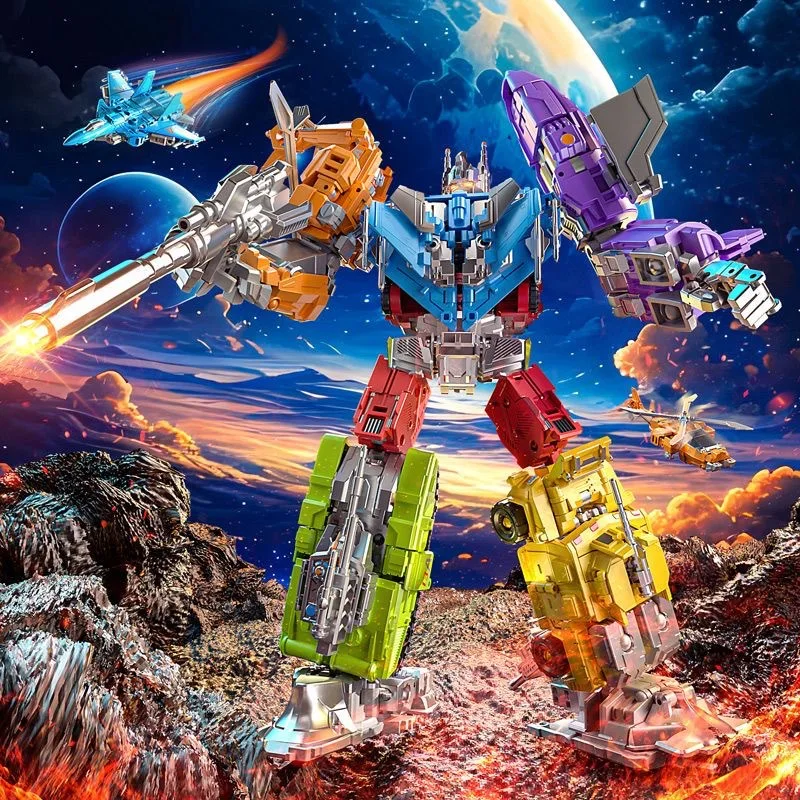 Yuexing Sea, Land and Air Deformation Robot Seven-in-one Aircraft Tank King Kong Can Be Assembled Into One Child and Boy Toys