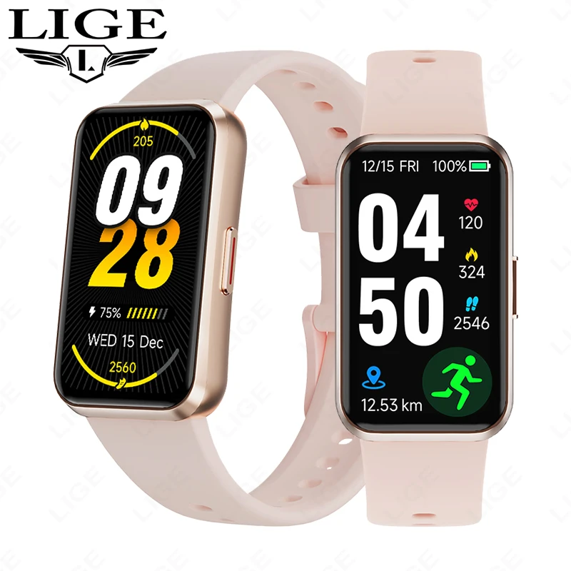 

LIGE New Smart Watch 2024 Wireless Bluetooth Call Smartwatch Men Women Fitness Sports IP68 Waterproof Bracelet Custom Watch Face