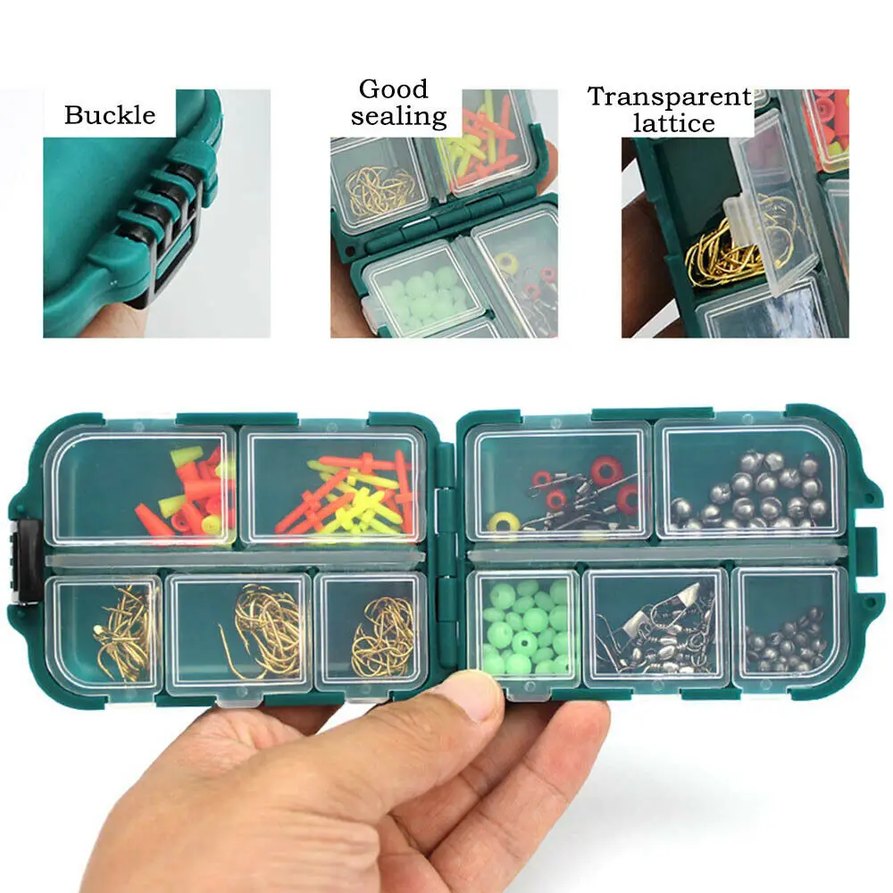 Waterproof Fishing Hook Bait Tool Storage Box Case With 10 Indepe Ndent Grids Tackle Trays Hooks Organizer Accessory Waterproof