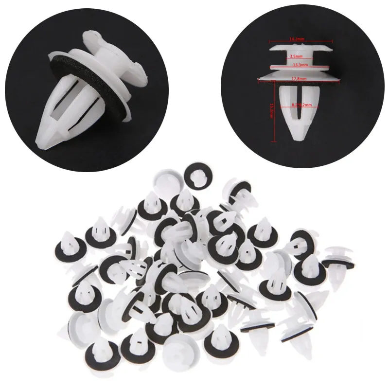 

50pcs White Car Auto Door Panel Clips With Seal Ring For BMW E34 E36 E38 E39 E46 M3 M5 Z3 X5 car Interior Accessories