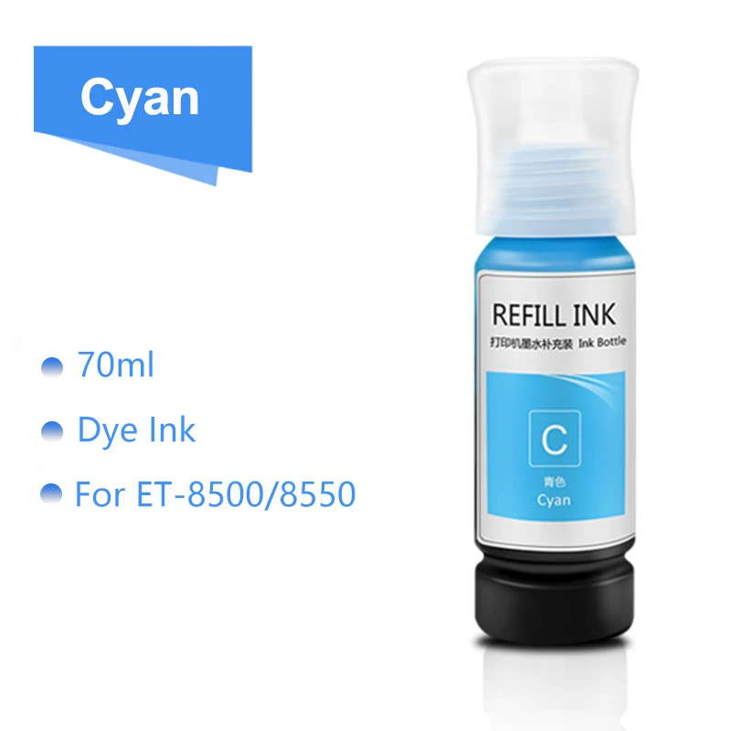 T552 T114 Refill Ink For Epson Eco-Tank ET-8500 ET-8550 Photo Inkjet Printer (5 Color and 6 Color is Available)