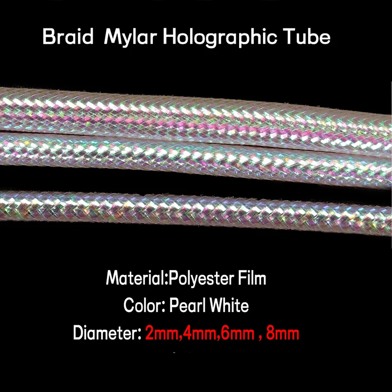 Persuader 2mm 4mm 6mm 8mm holographic mylar tubes 2meters epoxy minnow bait fish lure dura flashing braid mylar tubing materials