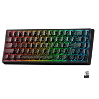 XVX M67 JadeStone Black Wireless Mechanical Keyboard With IMD-Tech Keycaps Tri-Mode Tech Topographic Keyboard Gasket Design