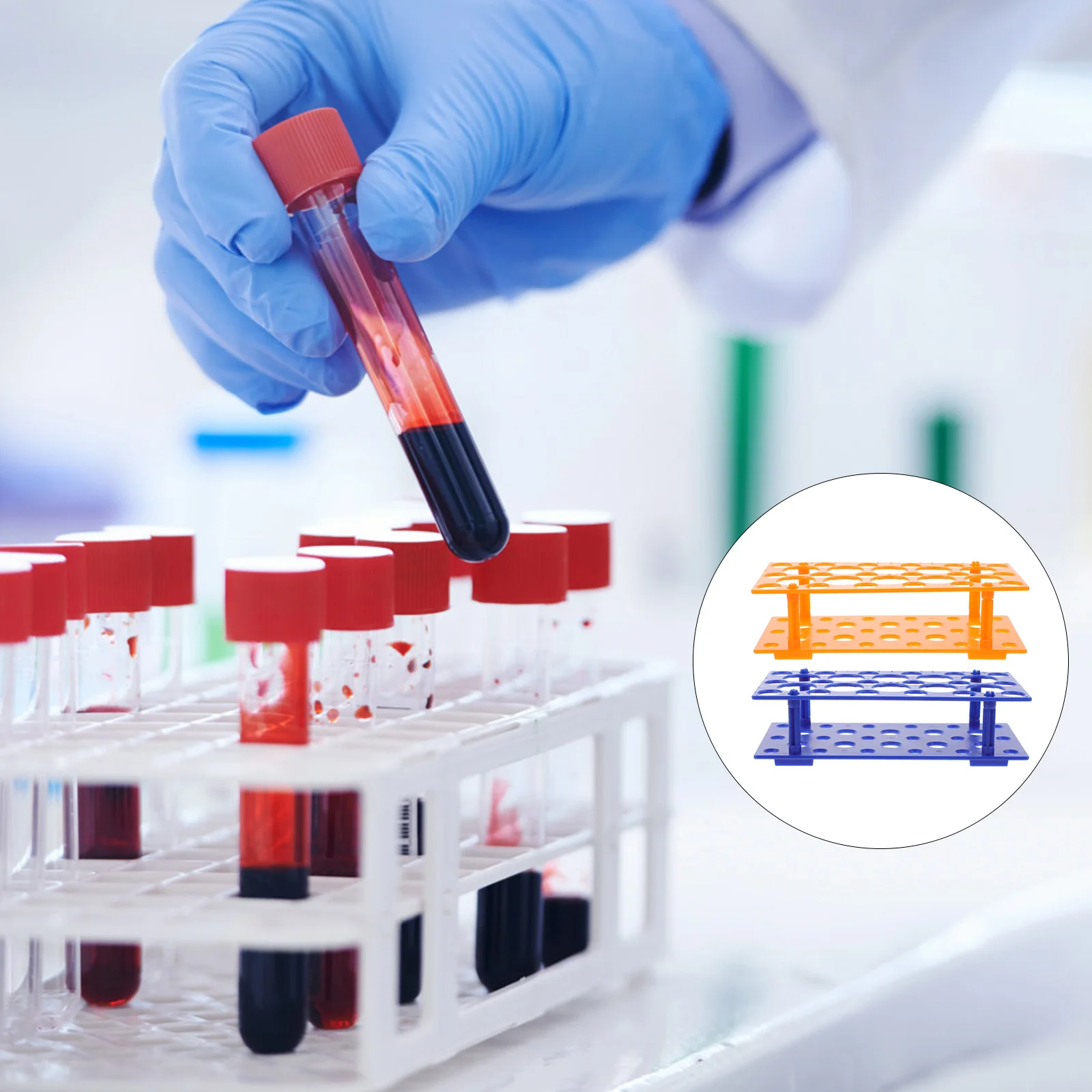 

2Pcs Detachable Tube Holder Test Tube Racks Stable Base Laboratory Plastic Organizer Stand 15ml 50ml Tubes