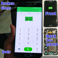 Repair Edge Screen Separete Glass Practice Lcd For Samsung Galaxy S6 edge plus SM-G9280 G928P G928A S6 + Broken Glass Touch OK