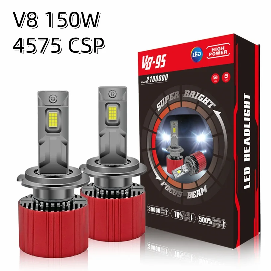 

Dual Copper Tube LED Car Headlight 190W H4 H11 Hi/Lo Beam Ultra Bright Front Lamp Retrofit Car Accessories