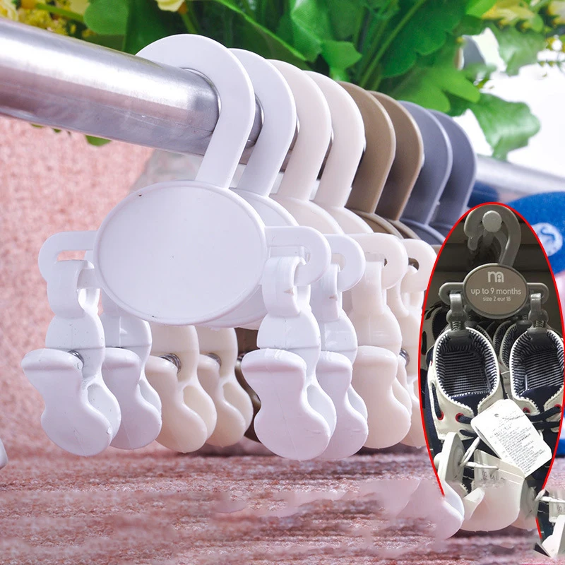 

Sock Clip For Children's Shoes 20 PCS Non-Slip Clip Dryer Slipper Hanger Kids Pant Hangers Pants Clothes Pins Drying Rack Hooks