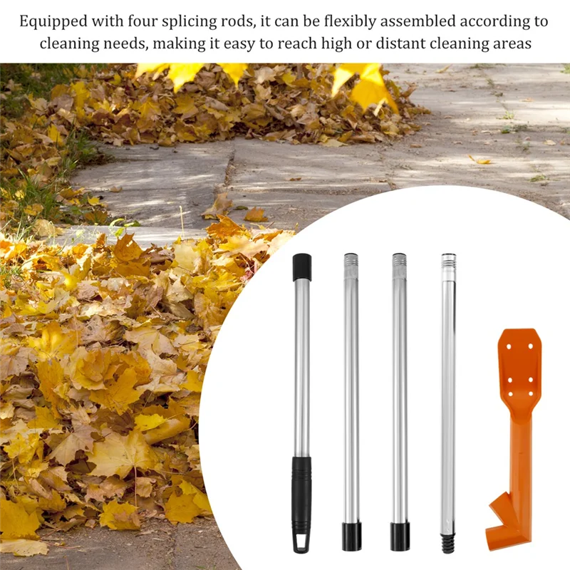 

A76X-Эргономичный очиститель слива для дома, уличного сада, очиститель листьев с длинной ручкой, инструмент для лопаты для покровных листьев