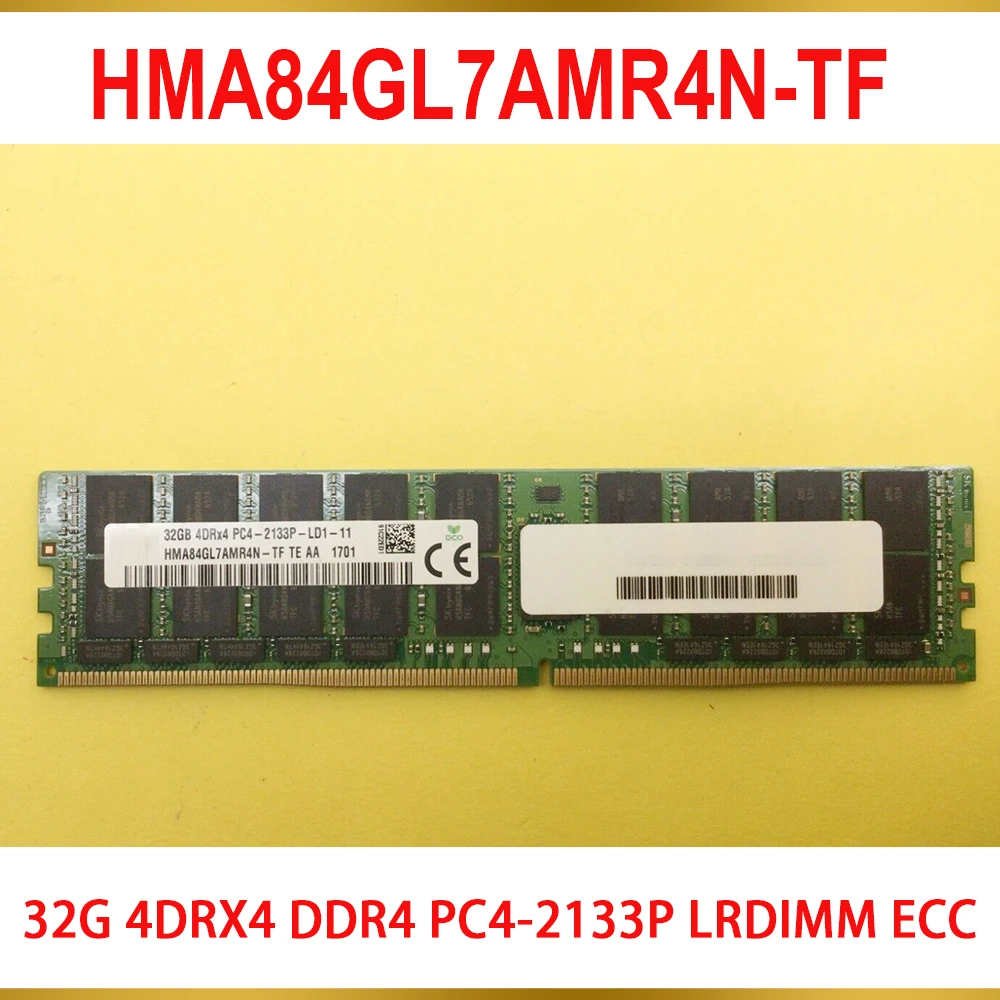 

1PCS 32GB 32G 4DRX4 DDR4 PC4-2133P LRDIMM ECC For SK Hynix Memory RAM HMA84GL7AMR4N-TF