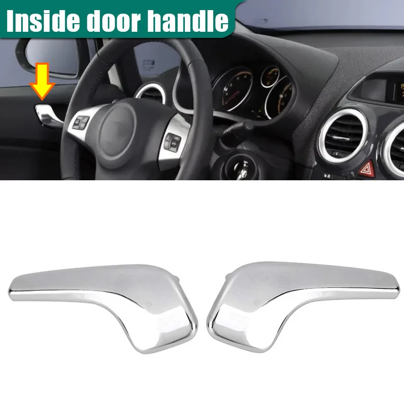 

BAOLUN алюминиевый пластик из нержавеющей стали, внутренняя дверь, левая и правая дверная ручка 13297814 13297813 для Opel Corsa D 2006-2014 гг.