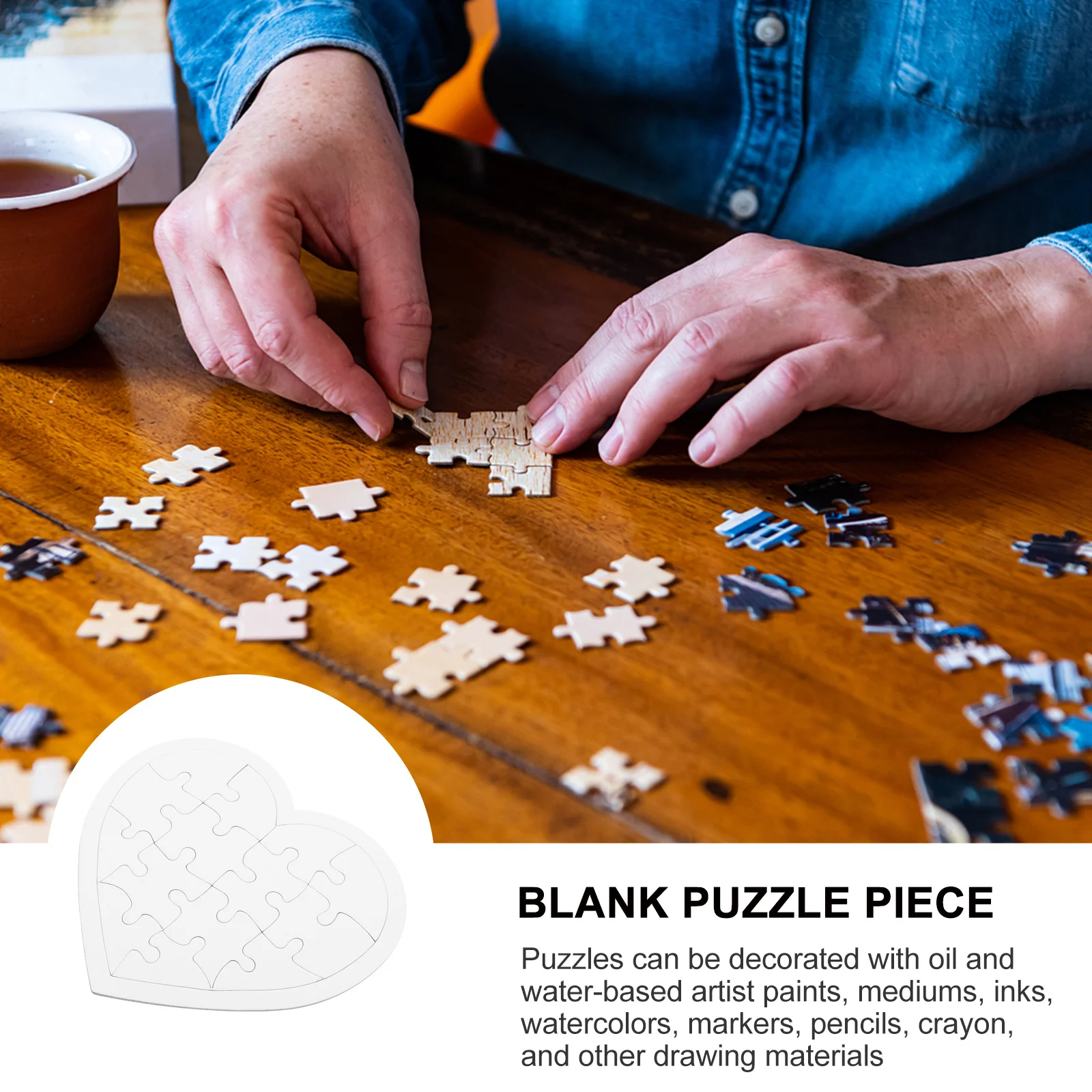 4 ensembles de puzzles à colorier en forme de cœur, en carton, pour enfants, bricolage, peinture, matériaux faciles à séparer et à assembler, créatifs