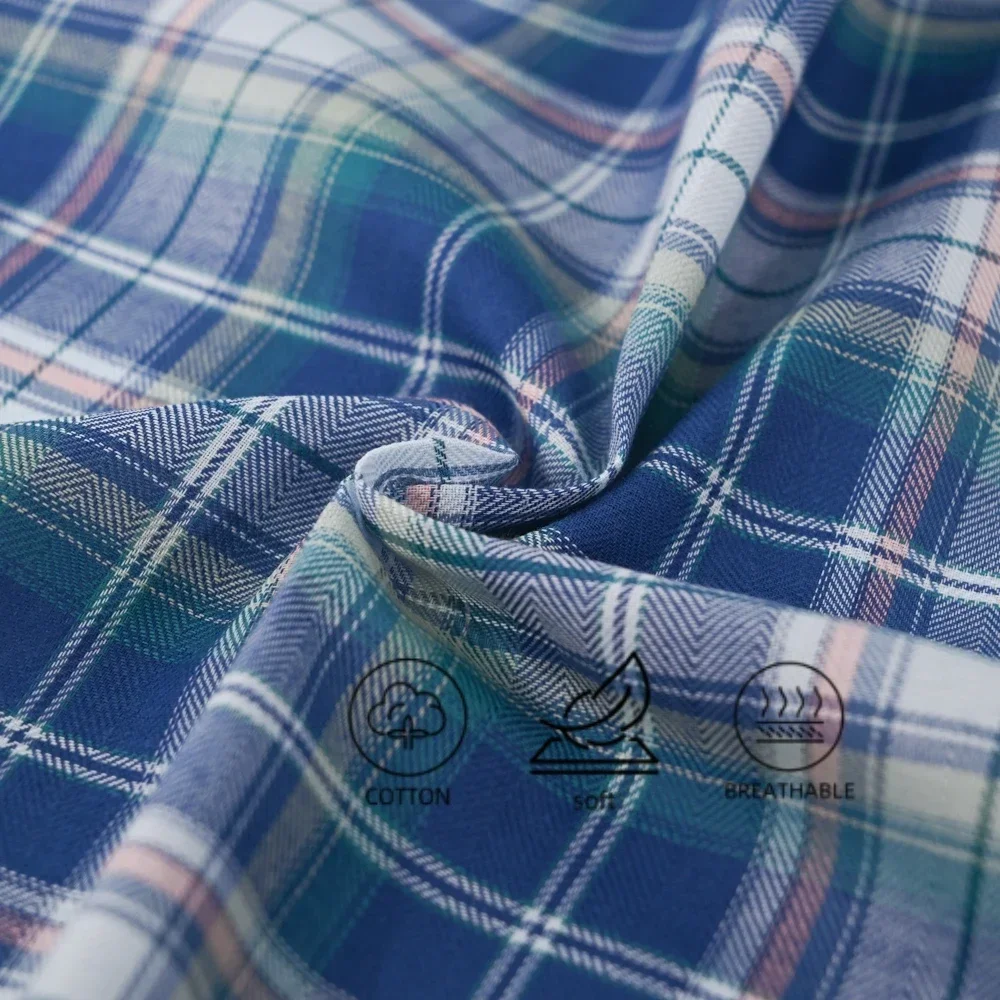 Pañuelo fino de algodón a cuadros para hombre, toalla de bolsillo suave para caballero, talla 43cm/16,9 pulgadas, 3 uds.