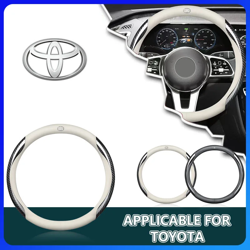 

Universal Car Steering Wheel Covers Anti-Slip Interior Accessories For Toyotas TRD Autocollant Pegatina RAV4 Avensis Yaris Levin