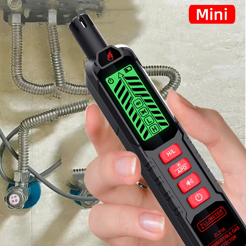 

New Gas Leak Detector Combustible Gas Detector LCD Portable Co2 Alcohol LPG Analyzer Audible And Visual Alarm Gas Sniffer Tester