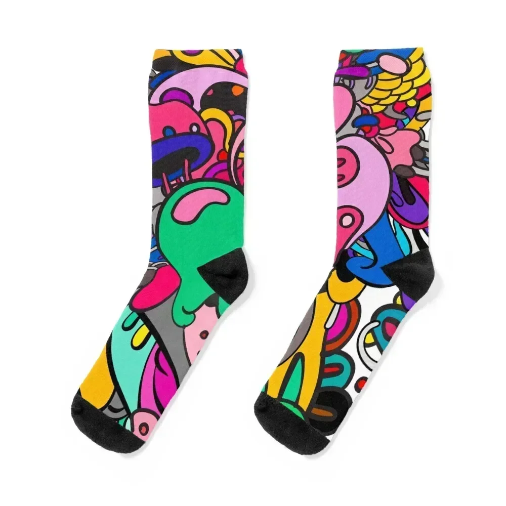 

Dibujos animados abstractos Socks Hiking boots Stockings man Sports funny sock Women's Socks Men's