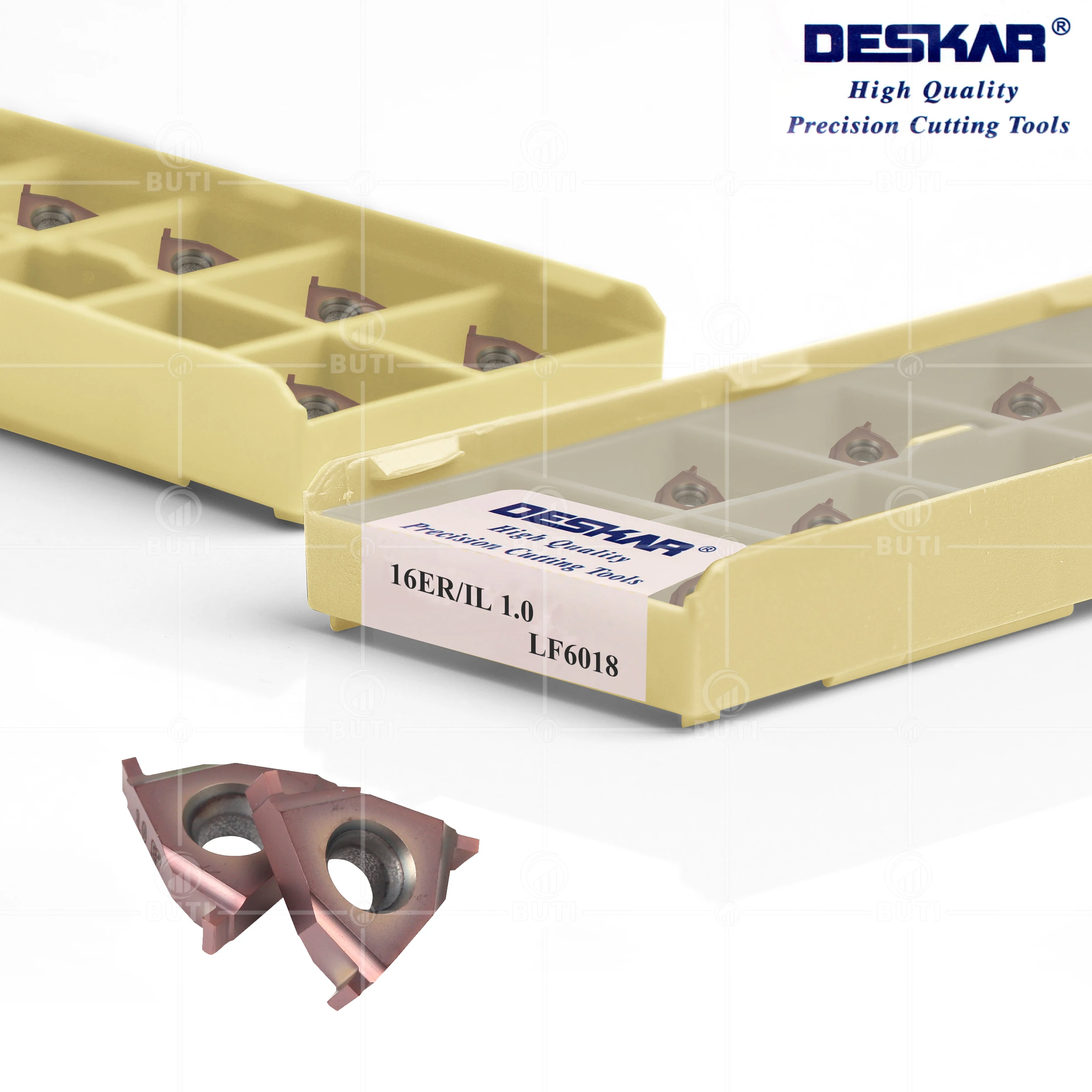 Deskar-cortador de torno CNC 100% Original 16ER/IL 16IR/EL 0,7-3,0 LF6018, herramienta de torneado, ranura poco profunda, cuchillas de ranurado de