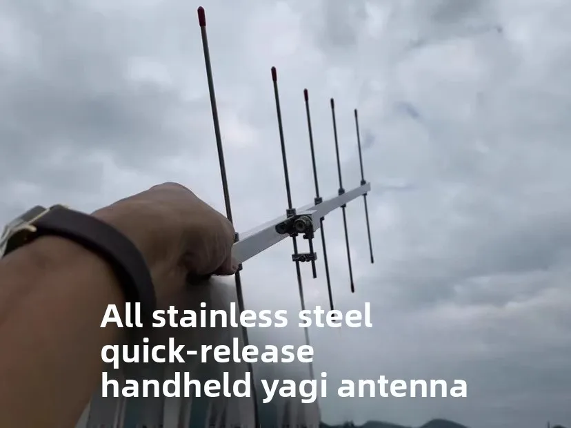 U5 Element Yagi Antenna for Ham Radio – Portable Handheld or Fixed Mount, Quick Assembly, Durable Design for Field Use