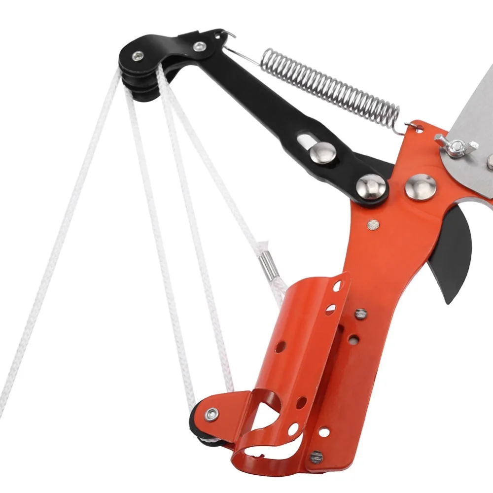 Durable Metal Pruning Shears 2 in 1 Red Tree Pruner Extendable Sharp Edge High Branch Scissors